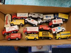 A boxed quantity of vans including some advertisin