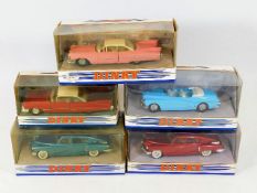 Five Matchbox Dinky boxed diecast vehicles, Cadill