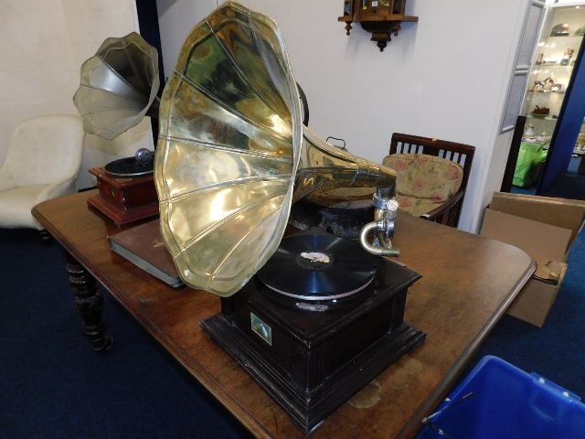 An early 20thC. His Masters Voice gramophone