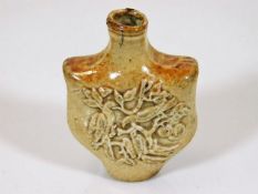An early Chinese stoneware snuff bottle lacking st