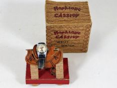 A Hopalong Cassidy wristwatch with original box