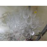 A selection of lead crystal drinking glasses