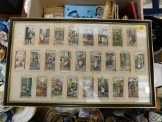 A framed Players cigarette cards picture