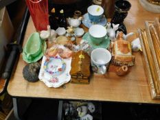 A Goebel goose, two Royal Albert cups & saucers &