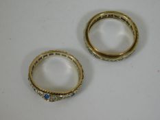 Two gold & silver bands a/f
