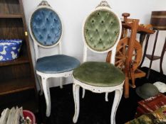 A pair French style bedroom chairs