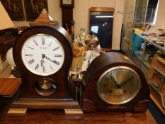 An early 20thC. mantle clock & one other