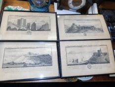 Four 18thC. framed Nathaniel Buck prints of Cornis