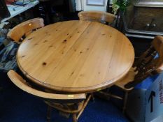 A Jaycee extending pine table & chairs