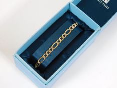 A 9ct gold bracelet with box