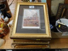 A quantity of mostly newly framed early 20thC. hun