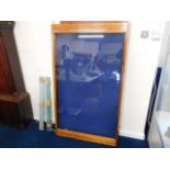 A wooden framed collectors glass display cabinet w