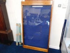 A wooden framed collectors glass display cabinet w