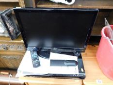 A small television & DVD player