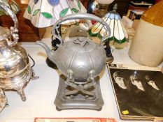 A James Dixon & Sons pewter spirit kettle