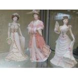 Three porcelain figures of Victorian ladies