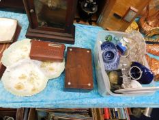 A small transistor radio & other items