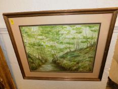 An original watercolour of woodland scene