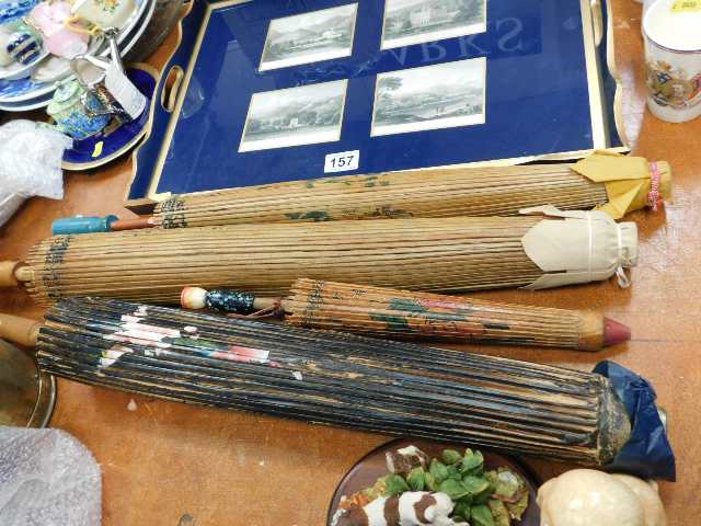 Four Japanese parasols