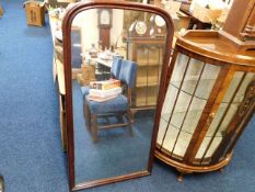 A large 19thC. mahogany framed mirror