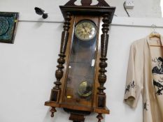 A late 19thC. German Vienna style wall clock