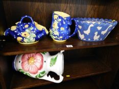 Five pieces of decorative ceramics