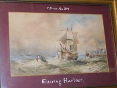 A Frank Howe watercolour of 19thC. seascape