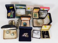A quantity of costume jewellery, some boxed