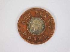 An early Victorian one penny model of fine grade