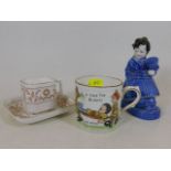 A Royal Crown Derby cup & saucer, a Paragon Peek-a