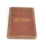A 19thC. social history Confessions book with inpu