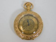 An 18ct gold Omega ladies pocket watch