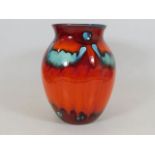 A Poole pottery living glaze vase