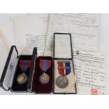 Two service medals W. Bruce Merrell & Elsie Booth