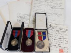 Two service medals W. Bruce Merrell & Elsie Booth