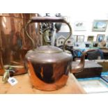 A Georgian copper kettle