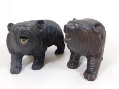Two c.1900 carved Black Forest style bears