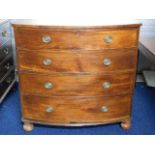 A mahogany 19thC. chest of drawers