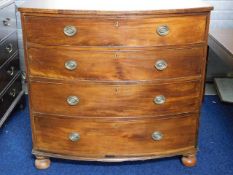 A mahogany 19thC. chest of drawers