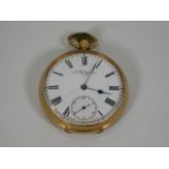 A 14ct gold pocket watch a/f