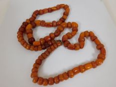 A set of Victorian amber beads approx. 100g