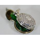 A 19thC. silver cased scent bottle