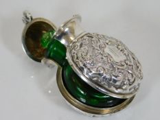 A 19thC. silver cased scent bottle