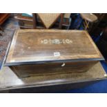 A large 19thC. Swiss thirty air music box with rosewood case & inlaid top