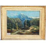 A gilt framed oil painting, possibly North America