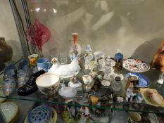A quantity of mixed items including porcelain & gl