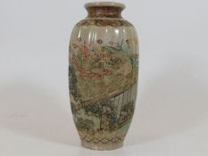 A good 19thC. Japanese earthenware Satsuma vase de