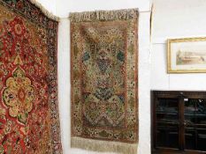 A Persian Isfahan Seirafian style carpet 52in x 28