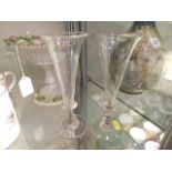 A pair of 19thC. champagne flutes