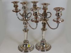 A large pair of Victorian silver on copper candela
